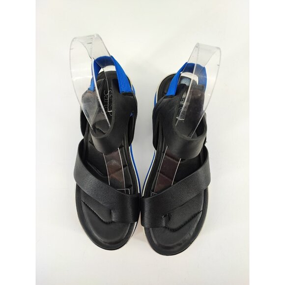 Franco Sarto Women's Elliot Black Leather Casual Strappy Sandals Size 7M US - Picture 5 of 8